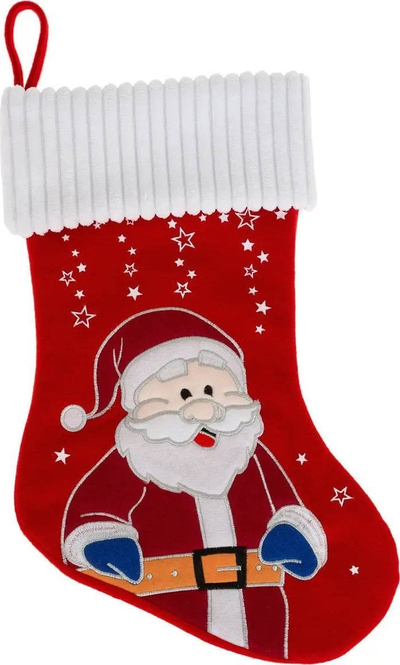 Çorape Krishtlindjesh Atmosphera Santa, poliester, e kuqe