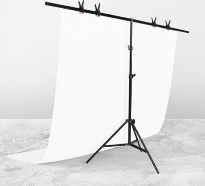 Set stativ për sfond fotografik Puluz Atelier T, traversë 200cm, stativ 200cm, me 4 kapëse