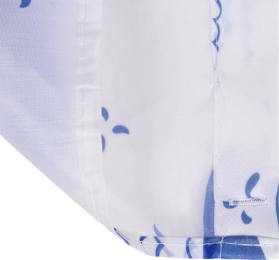Perde dushi Bathroom Solutions Whale, poliester, 180x200 cm, e bardhë me blu
