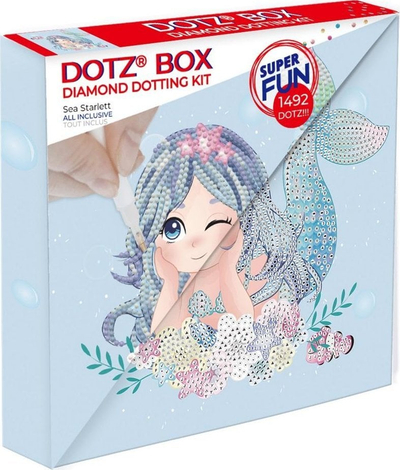 Set krijues me diamante DIAMOND DOTZ Sea Starlett, kit pikturimi me kristale, shumëngjyrësh