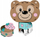 Set kreativ Derform KIDEA Teddy Bear, figurë 3D për ngjyrosje, 6 ngjyra, shumëngjyrëshe