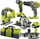 Set veglash me bateri Ryobi R18DDJSCSP-242S, 18V ONE+, 2x bateri 2Ah dhe 4Ah, jeshile