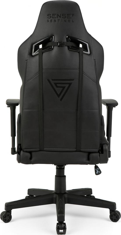 Karrige gaming SENSE7 Sentinel, lëkurë ekologjike, mbështetëse 3D, e zezë