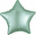 Balonë yll Silk Lustre Star, dekorative, e gjelbër