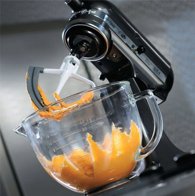 Aksesori i mikserit KitchenAid 5KFE5T Flex Edge Beater, për enë 4.8L, skaj silikoni fleksibël, gri me të bardhë