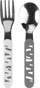 Set lugë dhe pirun për kalamaj BabyOno 1065/01, çelik inox, pa BPA, shumëngjyrësh