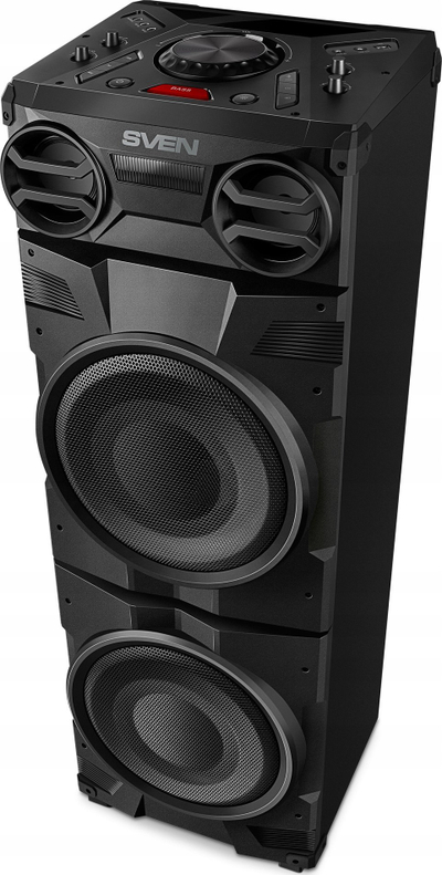 Портабилна музичка кутија Sven PS-1900 Partybox, 1000W, Bluetooth, со караоке и стробоскоп