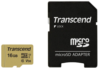 Kartë e memories Transcend Micro SDHC 500S, 16GB ,+ adapter SD           