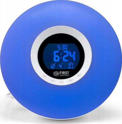 Ora me alarm diellore Solar Alarm Clock, radio FM, dritë zgjimi LED, e bardhë