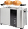 Toaster Clatronic PC-TA 1250, trup inoksi, raft ngrohës, argjendtë me të zezë
