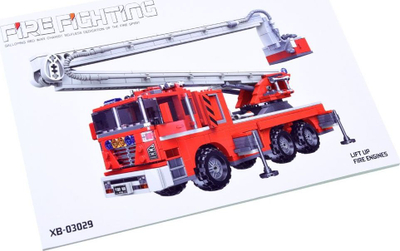Set blloqesh ndërtimi TECHNIC BLOCKS Fire Brigade, kamion zjarrfikëse, 751 copa, i kuq