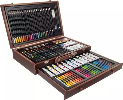 Set artistik për pikturë 130 pjesë, me kuti, plot me ngjyra