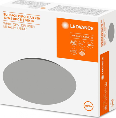 Llambë tavani Ledvance PLAFON SF CIRCULAR 250, 13W, 4000K, IP44, e bardhë