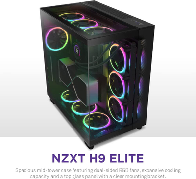 Kasë Nzxt H9 Elite (CM-H91EB-01), e zezë