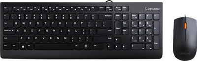 Set tastierë dhe maus Lenovo 300 USB, me kabllo, US English, i zi