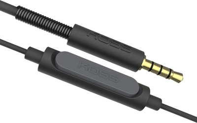 K слушалки Koss Porta Pro Mic Remote, со микрофон, со кабел, црни