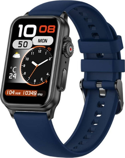 Smartwatch Rubicon SMARUB220, Bluetooth, matje shëndeti, blu e errët, set 2 copë