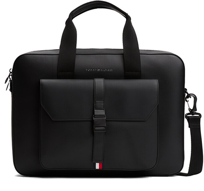 Çantë elegante për meshkuj Tommy Hilfiger, e zezë