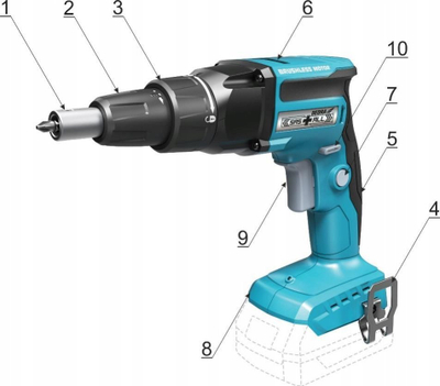 Kaçavidë pa kabllo Dedra DED7156, 18V, për gips, blu
