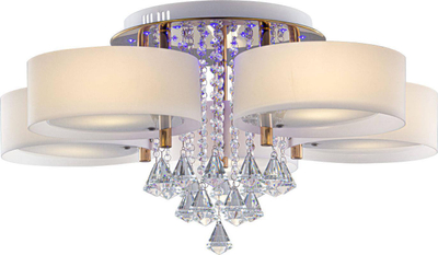 Llambadar tavoni Elem Antila DRS8006/5, 5xE27 60W, LED, i bardhë me të artë