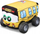 Lodër autobus shkolle BB Junior My 1st Soft, prej tekstili të butë, me mekanizëm pull back, i verdhë