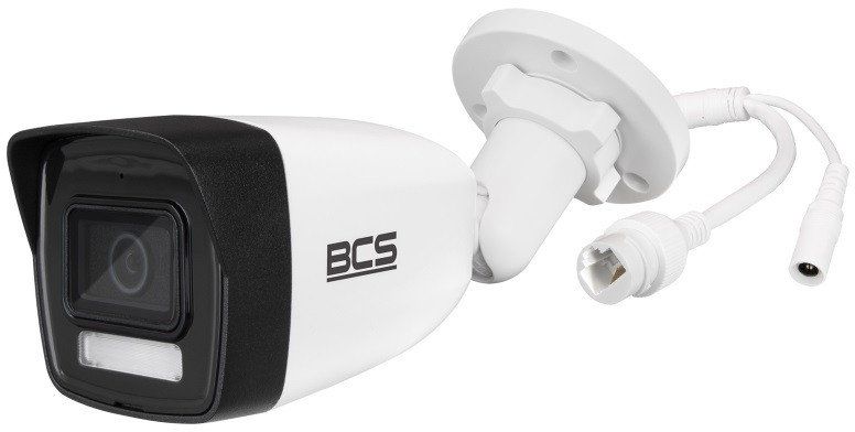 Kamerë IP tubulare BCS BCS-V-TIP54FCR6L6-Ai2, 4MP, NightColor, e bardhë