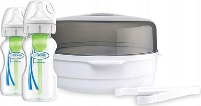 Sterylizator mikrofalowy  z dwiema butelkami 270ml options plus