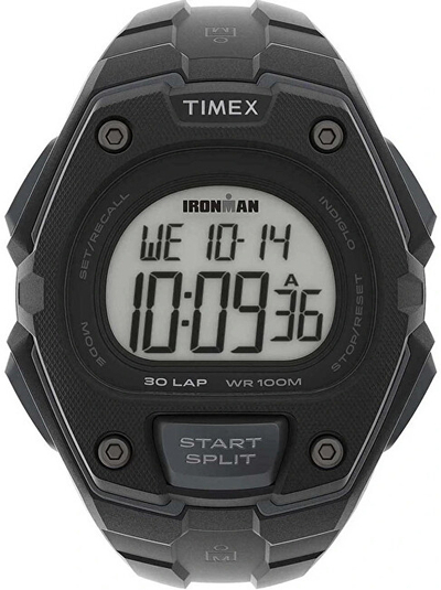 Orë për meshkuj Timex Digital Ironman Classic 30 Lap TW5M46100, e zezë