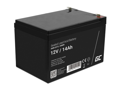 Bateri AGM Green Cell VRLA 12V 14Ah, pa mirëmbajtje, e zezë