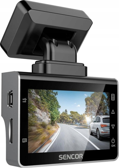 Камера за автомобил Sencor SCR 4600MR, Full HD, екран 2.44", црна