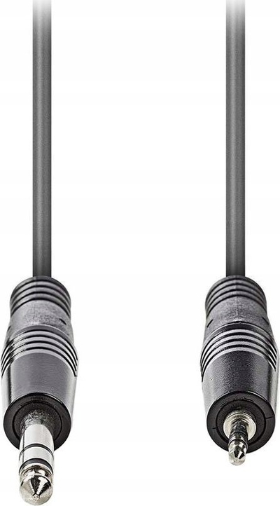 Kabllo audio Nedis COTH23205GY15, 1.5 m, 6.35 mm në 3.5 mm, gri