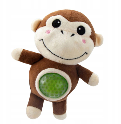 Lodër pelushi Squeezable Tummy, 17cm, me rruza uji, shumëngjyrëshe