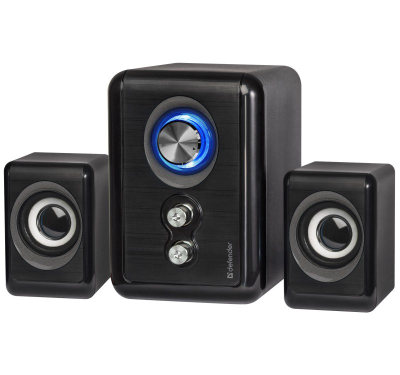 Altoparlantë kompjuteri Defender V11 65111, sistem 2.1, 11W, të zinj