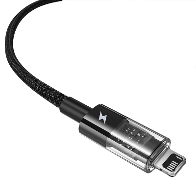 Кабел за полнење Baseus Gem, USB A кон Lightning, 2 m, 2.4A, црна
