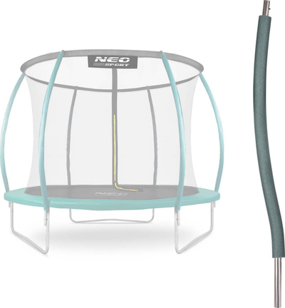Shtyllë e poshtme trampoline Neo-Sport C, 8–14 ft, me shkumë mbrojtëse, e gjelbër