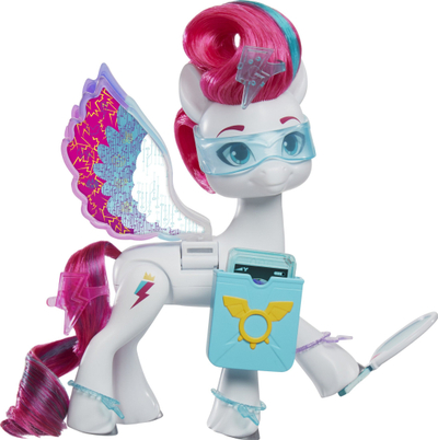 Kukull My Little Pony Zipp Storm Wing Surprise, 5.5", me krahë dhe gëzhoja, shumëngjyrëshe