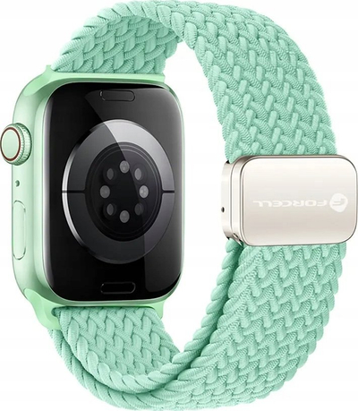 Rrip ore Forcell F-Design FA02 për Apple Watch 38/40/41mm, najlon, mbyllje me magnet, pistachio
