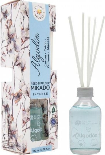 Aromatizues ambienti La Casa de los Aromas Mikado Intense Cotton Flower, shkopinj aromatik, 100ml