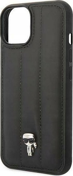 Kapak telefoni Karl Lagerfeld Puffy Ikonik Pin për iPhone 14 Plus, lëkurë, transparent