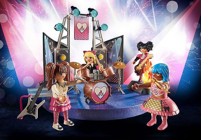 Set lodrash Playmobil City Life Music Band 71042, 77 copa, për kalamaj 4-10 vjeç, shumëngjyrësh