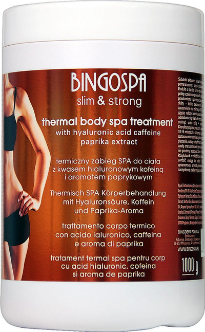 Trajtim termal trupi BingoSpa Slim Strong, 1kg, me acid hialuronik dhe kafeinë