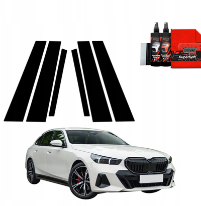 Заштитен филм BodyShield 6in1 за столбови B C, BMW 5 Touring G60 520d 2024 2026, со сјај, црн