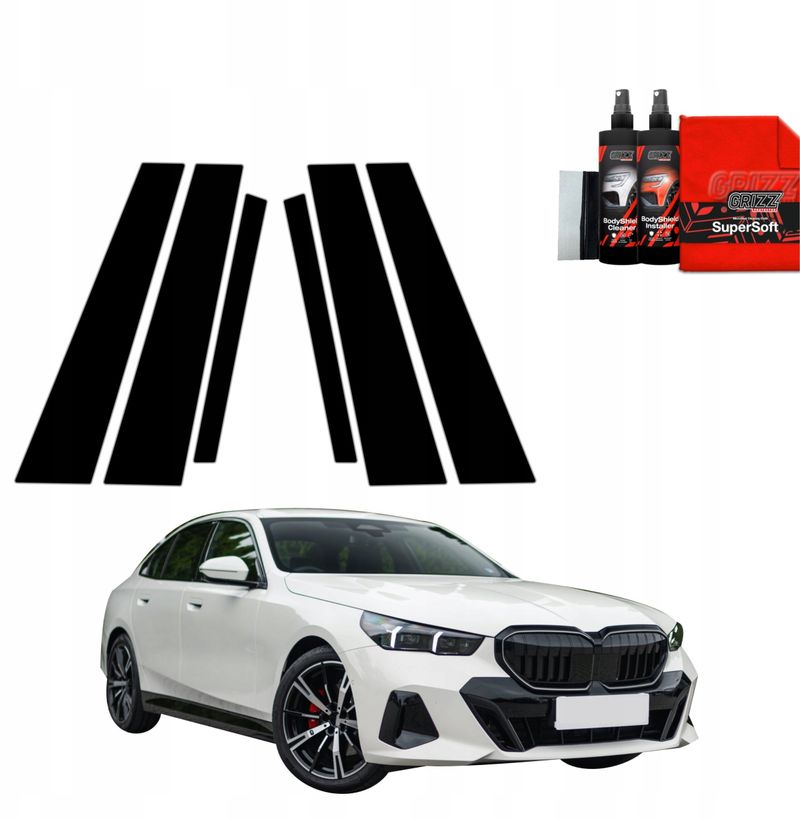 Film mbrojtës BodyShield 6in1 për shtylla B C, BMW 5 Touring G60 520d 2024 2026, me shkëlqim, i zi