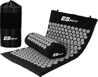 Tapet Eb Fit Akupresure dhe jastëk, 67x42x2cm, të zi