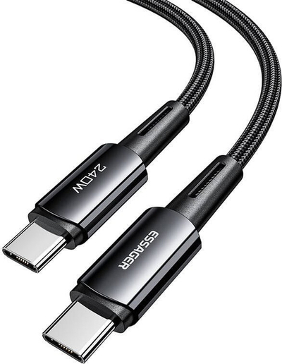 Kabllo USB-C në USB-C Essager EXCTT3-CGA0G-P, 240W, 2m, e zezë