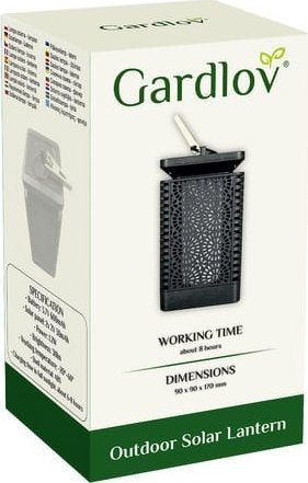 Fener diellor për kopsht Gardlov 24404, LED, IP44, i zi