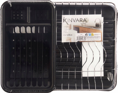 Mbajtëse enësh Kinvara Black, tepsi tharëse, e zezë