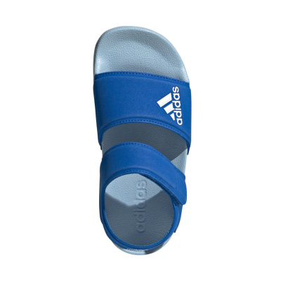 Sandale fëmijësh Adidas Adilette Jr IH3632, mbyllje me rrip ngjitës, taban gome, blu