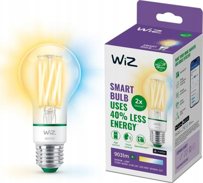 Llambë inteligjente WiZ A60 LED, E27, 4.3W, 903lm, CCT, e bardhë