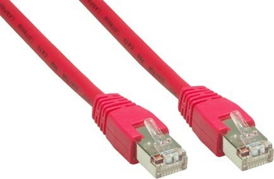 Kabllo rrjeti Alcasa Cat6 S/FTP, 0.5m, RJ45, e kuqe